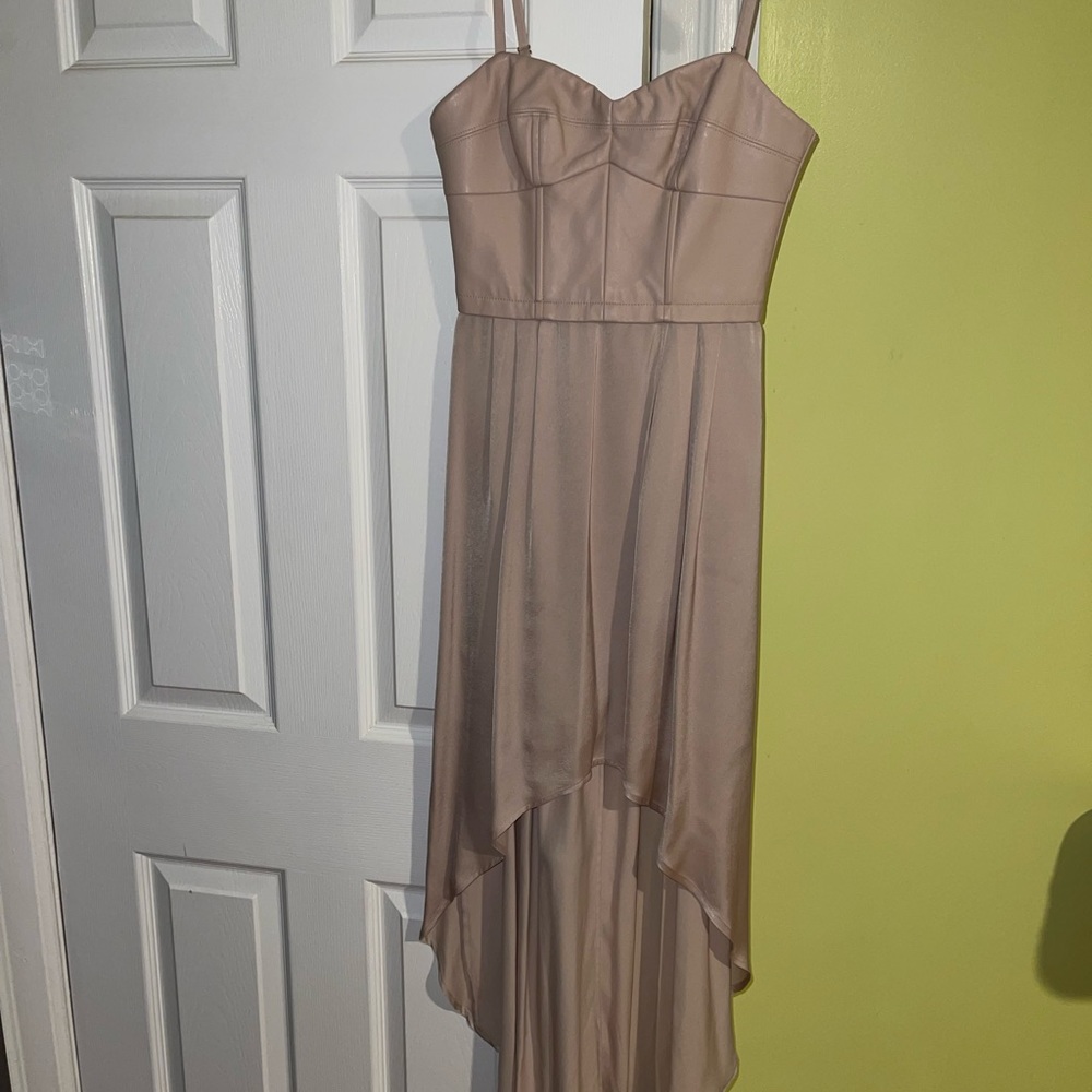 BCBG light pink high low dress
